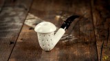 Calabash Lattice Meerschaum Pipe
