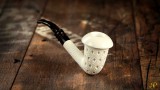 Calabash Lattice Meerschaum Pipe