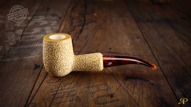 Billiard Rustic Meerschaum Pipe