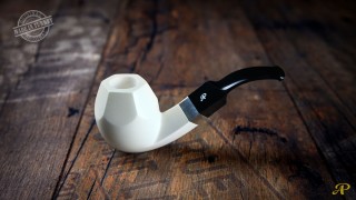 Panel Meerschaum Pipe with 925k Silver