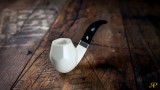 Panel Meerschaum Pipe with 925k Silver