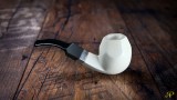 Panel Meerschaum Pipe with 925k Silver