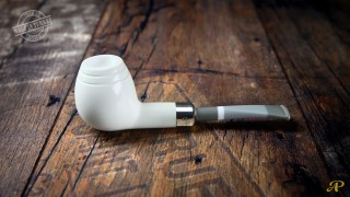 Apple Meerschaum Pipe with 925k Silver