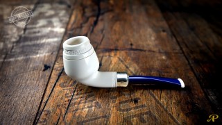 Fancy Dublin Meerschaum Pipe with 925k Silver