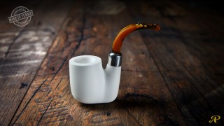 Oom Paul Meerschaum Pipe with 925k Silver