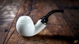 Apple Meerschaum Pipe with 925k Silver
