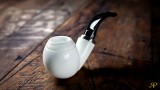 Apple Meerschaum Pipe with 925k Silver