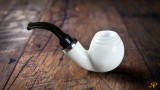 Apple Meerschaum Pipe with 925k Silver