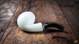 Apple Meerschaum Pipe with 925k Silver