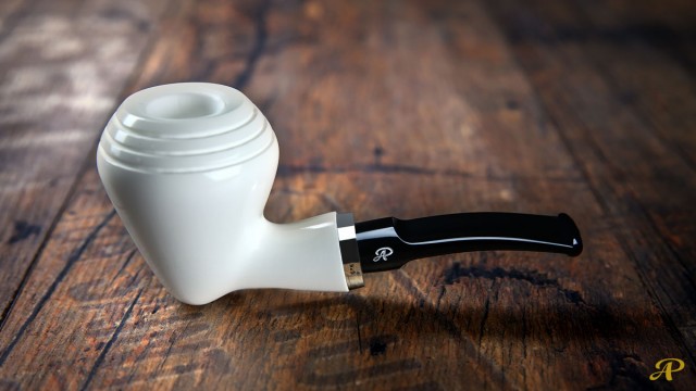 Peg Top Meerschaum Pipe with 925k Silver