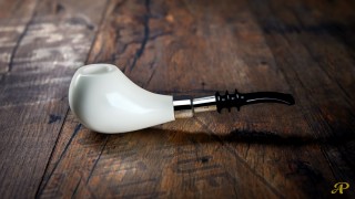 Freehand Meerschaum Pipe with 925k Silver