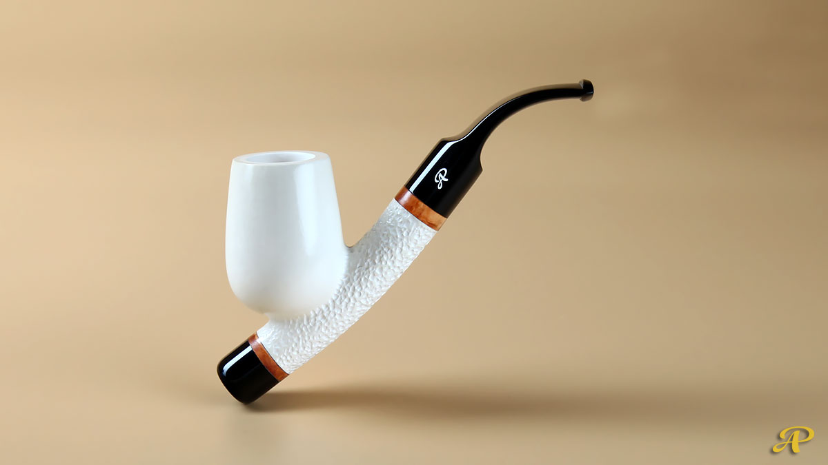 Cavalier Meerscaum Pipe, Smooth-Rustic Cavalier Meerscaum Pipe, Smooth-Rustic