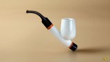 Cavalier Meerscaum Pipe, Smooth-Rustic Cavalier Meerscaum Pipe, Smooth-Rustic