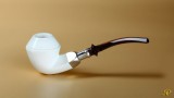 Bulldog Meerschaum Pipe with 925k silver
