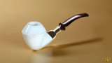 Bulldog Meerschaum Pipe with 925k silver