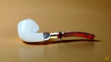 Bulldog Meerschaum Pipe with 925k silver