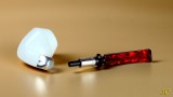 Bulldog Meerschaum Pipe with 925k silver