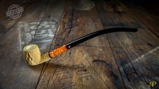 Churchwarden Meerschaum Pipe Eagles