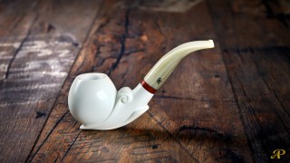 Apple - Double Stem Meerschaum Pipe