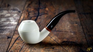 Bulldog- Double Stem Meerschaum Pipe
