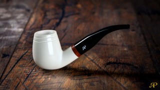 Billiard - Double Stem Meerschaum Pipe