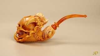 Skull & Claws Meerschaum Pipe by Sadik Yanik