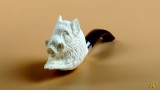 Boar Head Meerschaum Pipe with 925k silver
