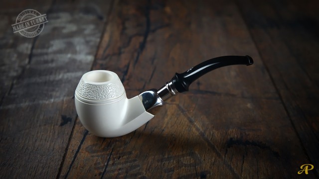 Bulldog Meerschaum Pipe with 925k Silver