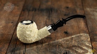 Apple Meerschaum Pipe with 925k Silver