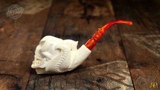 Skull in Claws Meerschaum Pipe