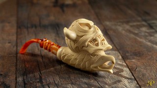 Eagle & Viking Skull Meerschaum Pipe